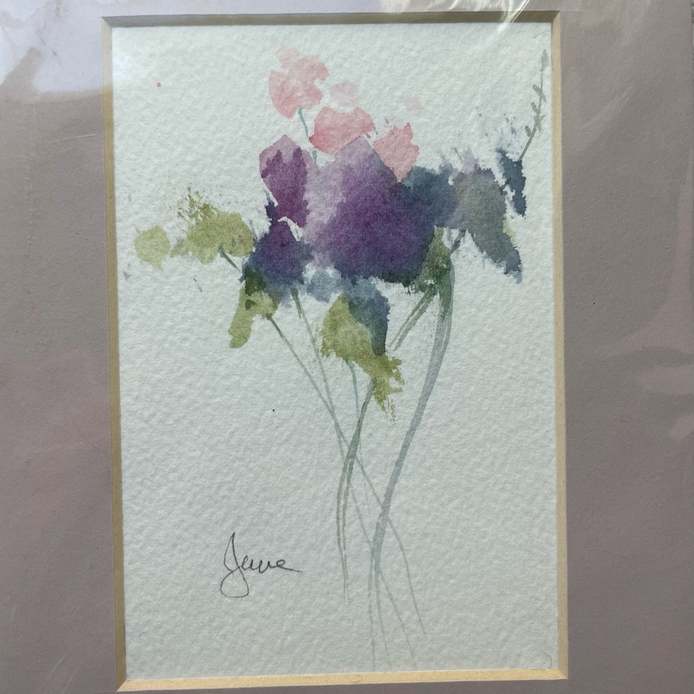 Original water colors by June. Lot of three - Picture 5 of 5